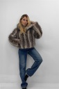 pelliccia con zip siberia